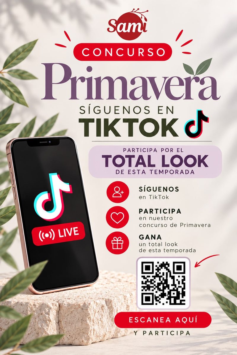 Concurso Primavera de Tienda Sami: síguenos en TikTok, participa y gana un total look de esta temporada